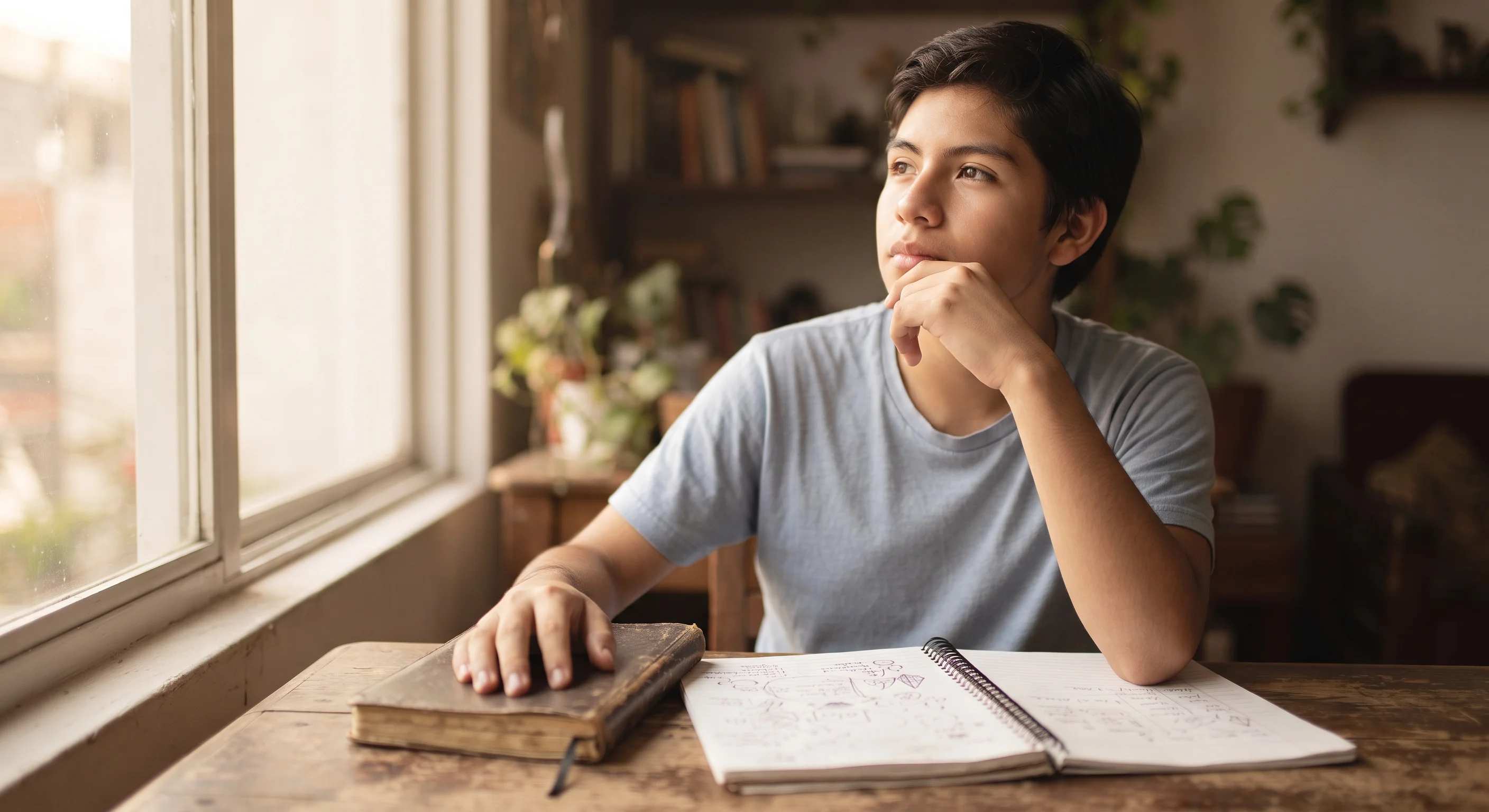 Joven reflexionando ante su proceso vocacional